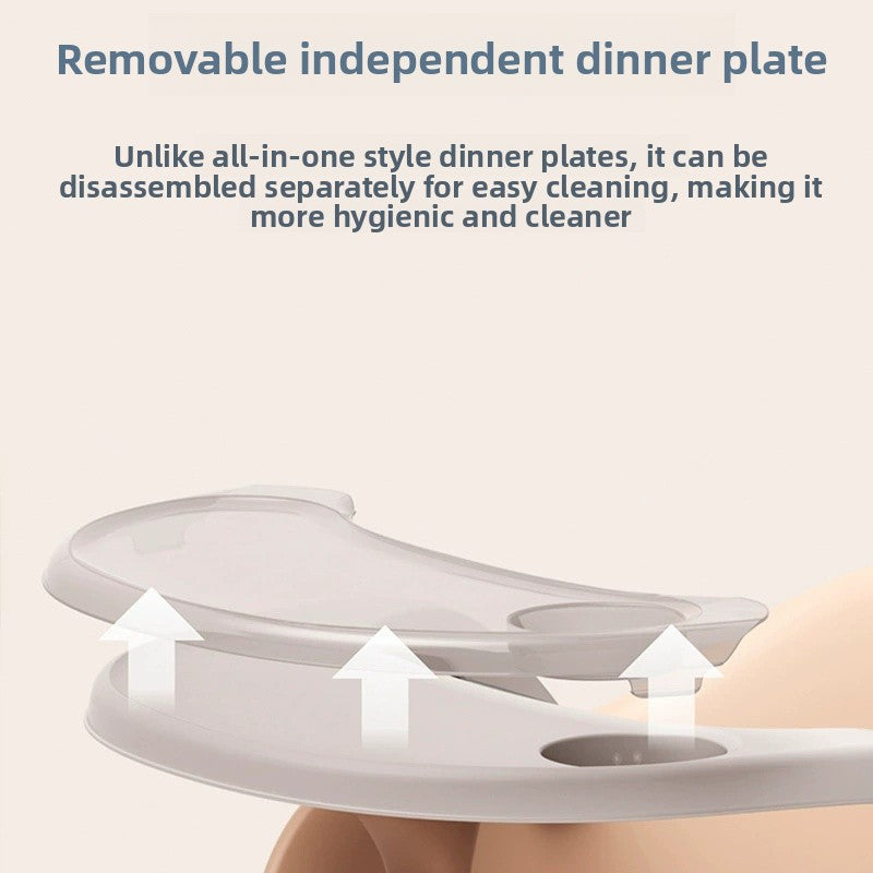 Home Use Children's Multifunctional Dining Chair Stool Second Generation Baby Squeaky Chair with Backrest Soft Cushion Plastic Seat Portable Detachable