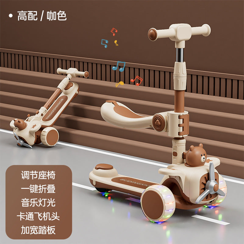 New Scooter Children1-3-6-12Foldable 3-in-1 Scooter for Boys and Girls