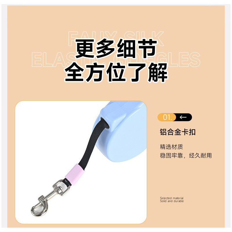 Cross-Border Hot-Selling Dog Leash Harness Outdoor Dog Walking Automatic Retractable Leash Corgi Shiba Inu Wholesale