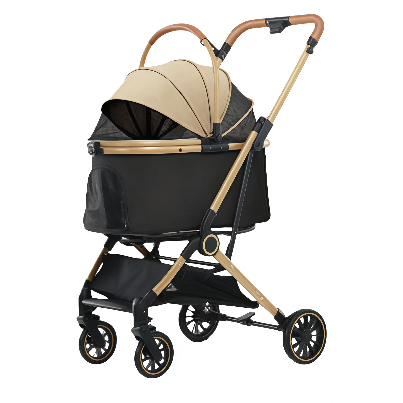 Pet travel gadget Lightweight aluminum tube body Durable oxford cloth Smoothly adapts to various road surfaces No need to worry about taking pets out!