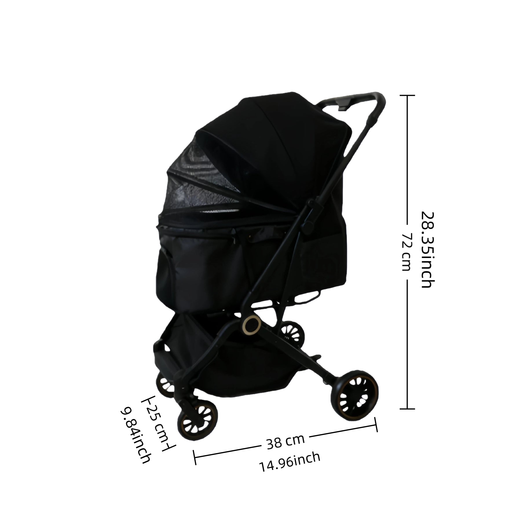 High-density breathable mesh pet cart, mosquito repellent is a good thing for small and medium-sized pets to travel