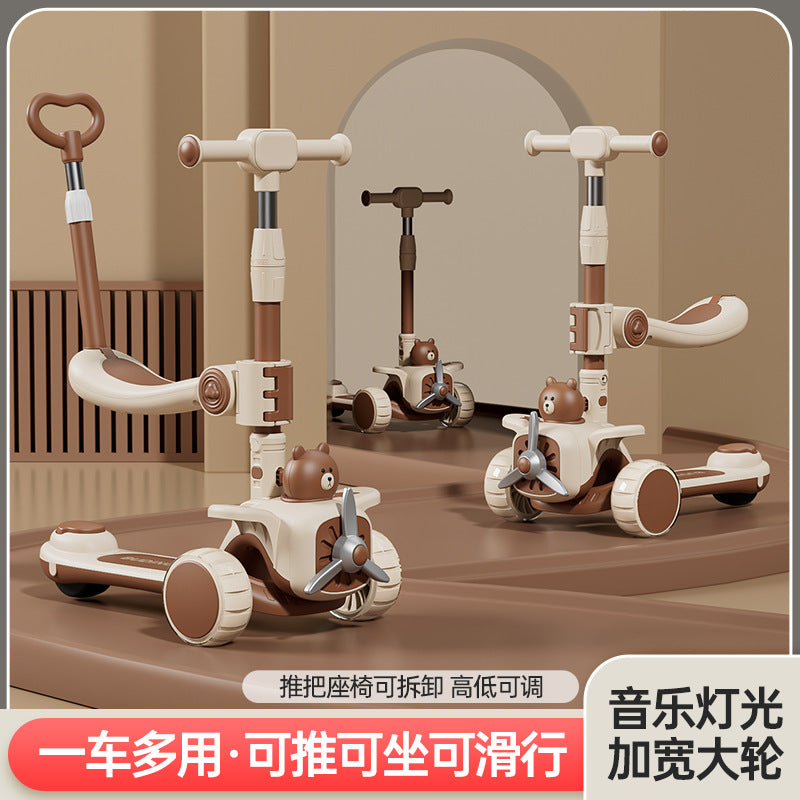 New Scooter Children1-3-6-12Foldable 3-in-1 Scooter for Boys and Girls