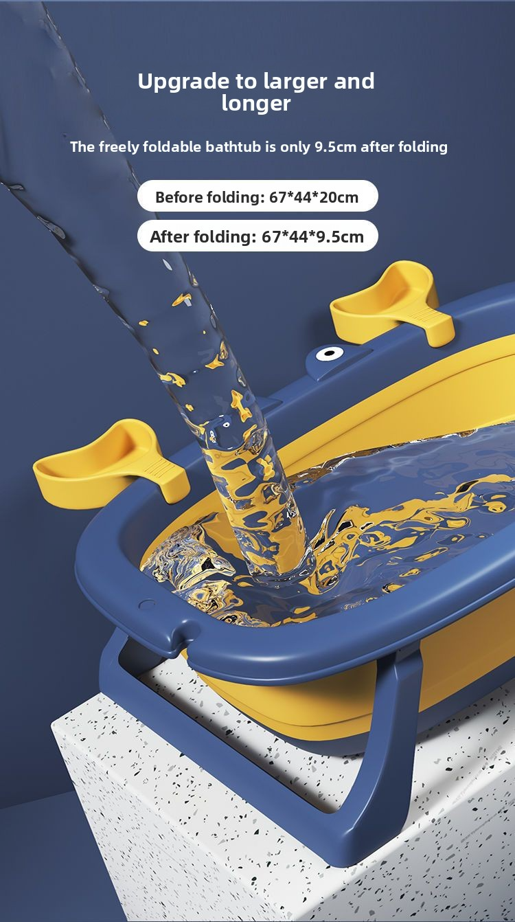 Baby Bath Tub Foldable Bathtub for Infants, Small Bath Bucket for Children to Sit and Lie, Home Use Newborn Baby Supplies