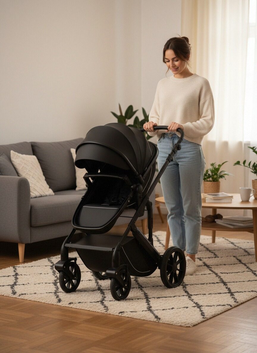 High Landscape Two-Way Convertible Baby Stroller Foldable Baby Stroller