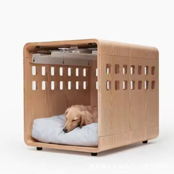 Creative Wooden Cat and Dog Bed Bedside Table Bedside Pet Bed Wooden Human and Pet Shared Integrated Storage Cabinet All Seasons -Customizable-Direct from the factory