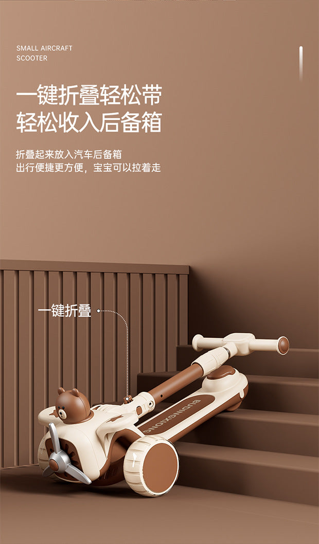 New Scooter Children1-3-6-12Foldable 3-in-1 Scooter for Boys and Girls