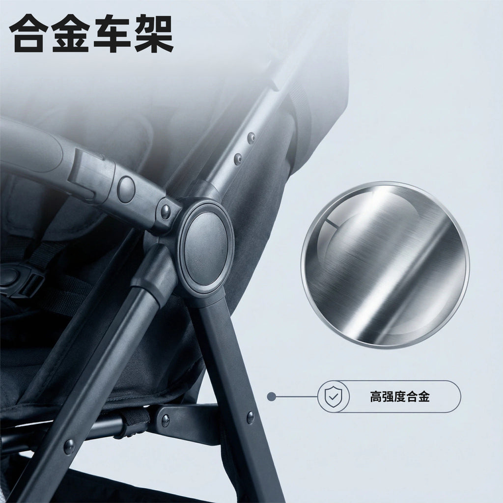 High View Two-Way Convertible Baby Stroller Foldable Lightweight Newborn0-4Baby Stroller for 1-Year-Olds