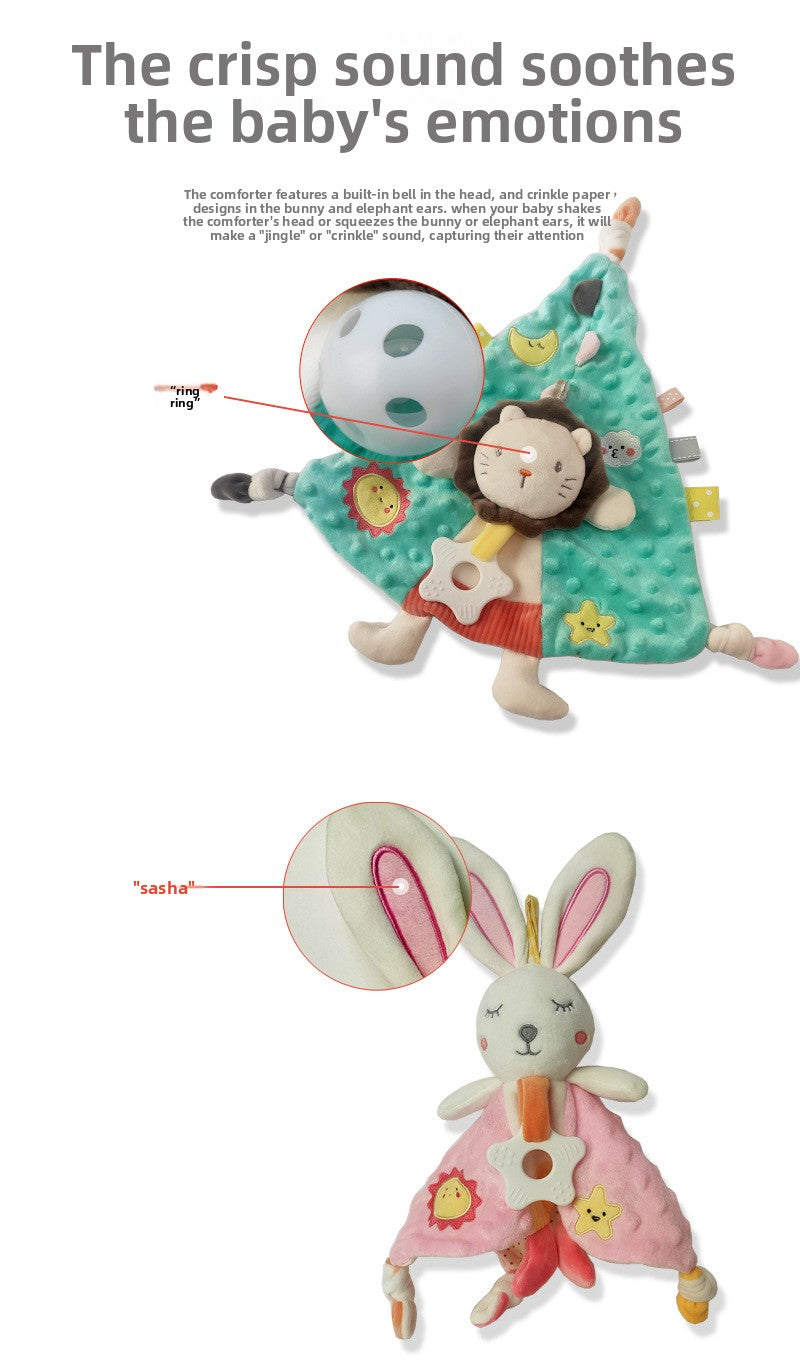 Baby Toys 0-1 Year Old Soothing Towel Baby Sleeping Companion Doll Teething Soothing Doll Infant Toy Rattle