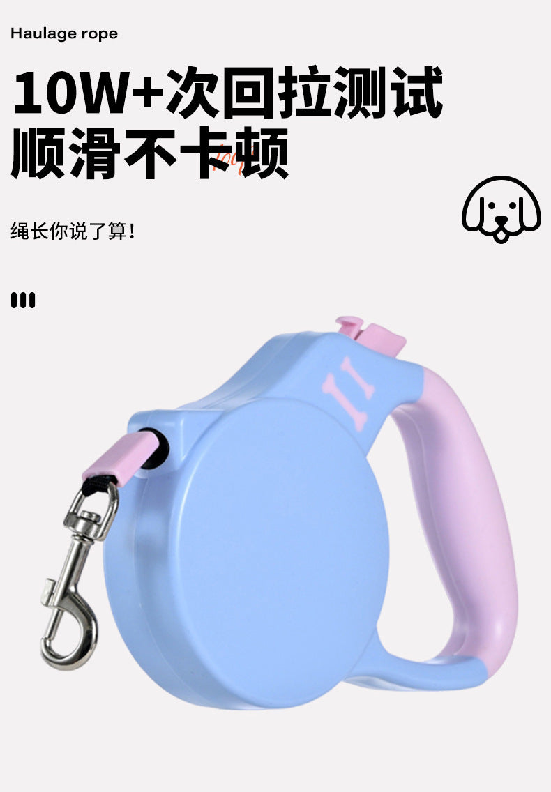 Cross-Border Hot-Selling Dog Leash Harness Outdoor Dog Walking Automatic Retractable Leash Corgi Shiba Inu Wholesale