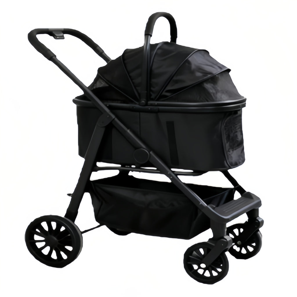 Pet cart  Detachable basket + car mode, waterproof and wear-resistant material, one-click car collection, essential for small and medium-sized pets traveling.