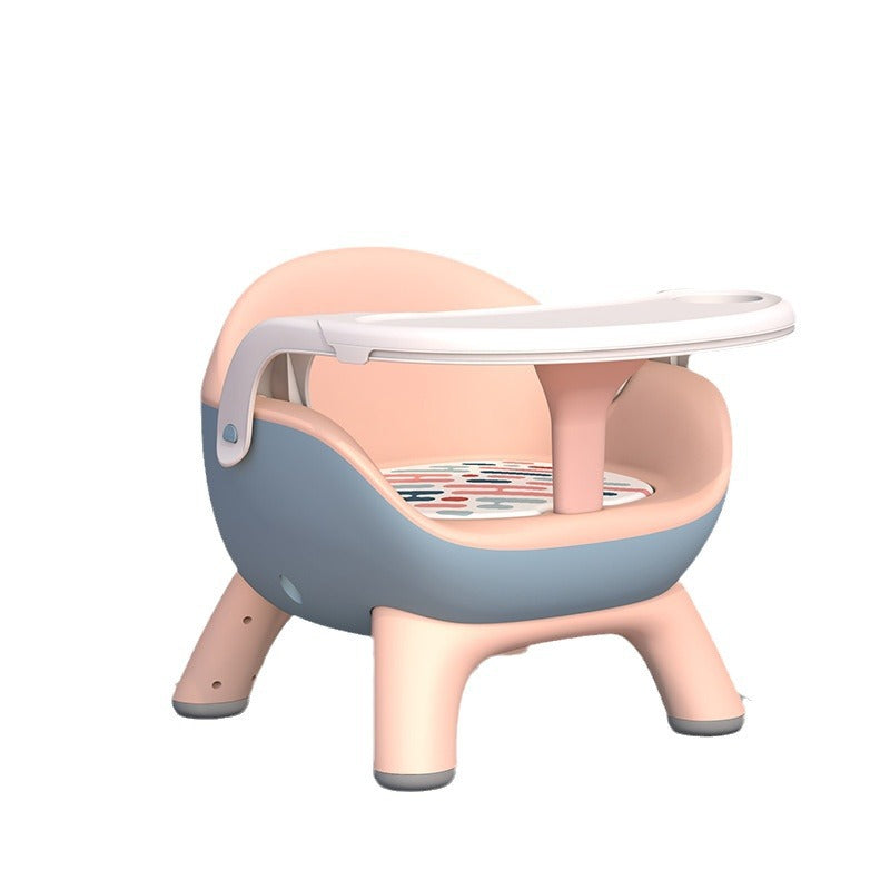 Home Use Children's Multifunctional Dining Chair Stool Second Generation Baby Squeaky Chair with Backrest Soft Cushion Plastic Seat Portable Detachable