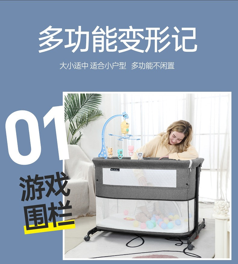 Baby Bed Multifunctional Portable Play Bed Foldable and Movable for Newborns bb Baby Bed Splicing Large Bed