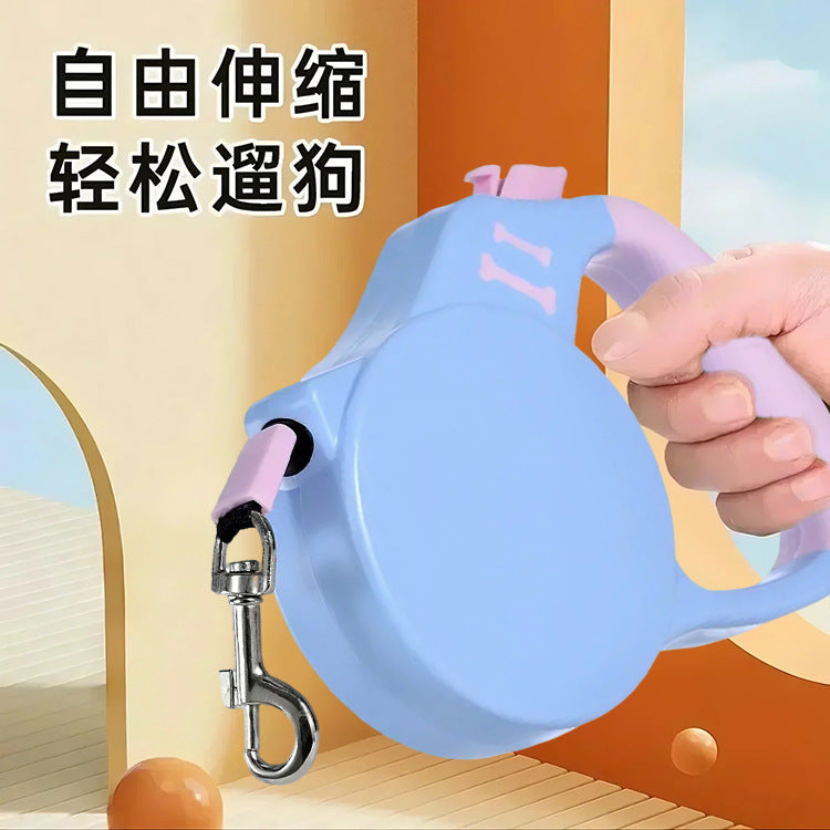 Cross-Border Hot-Selling Dog Leash Harness Outdoor Dog Walking Automatic Retractable Leash Corgi Shiba Inu Wholesale