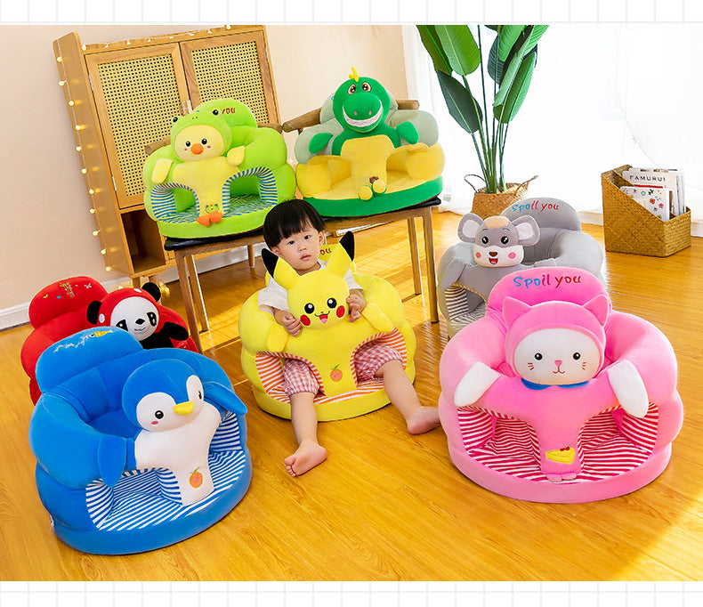 Baby Sofa Anti-Fall Seat Baby Learning to Sit Artifact Enlarged and Thickened Tatami Cartoon 3 to 12 Months High Chair