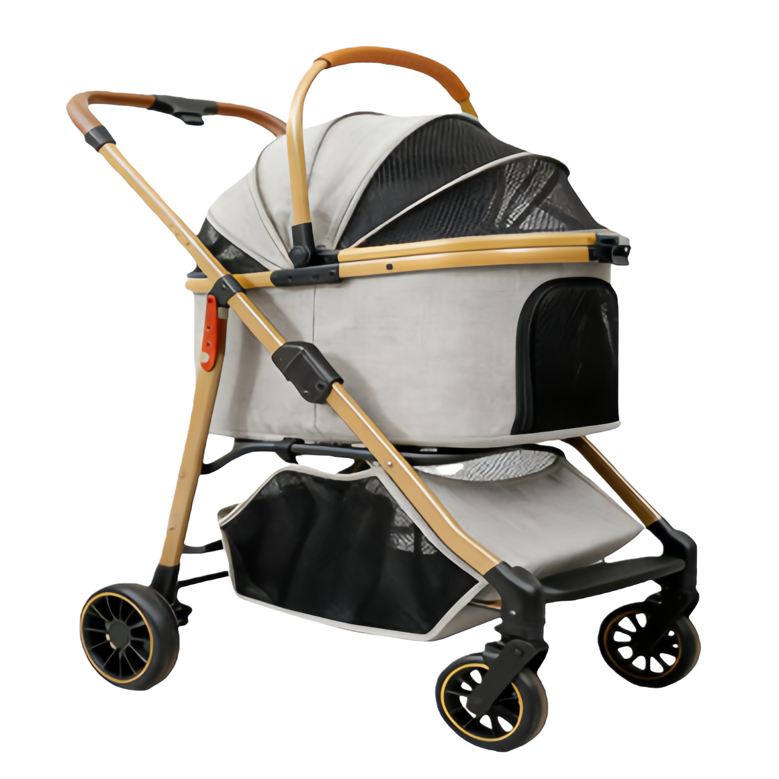 Pet cart  Detachable basket, high landscape design, all-directional silent wheels, good things for pet travel