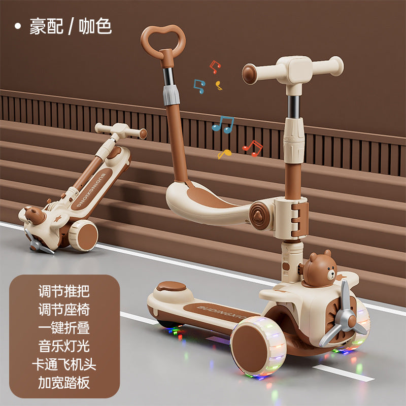 New Scooter Children1-3-6-12Foldable 3-in-1 Scooter for Boys and Girls