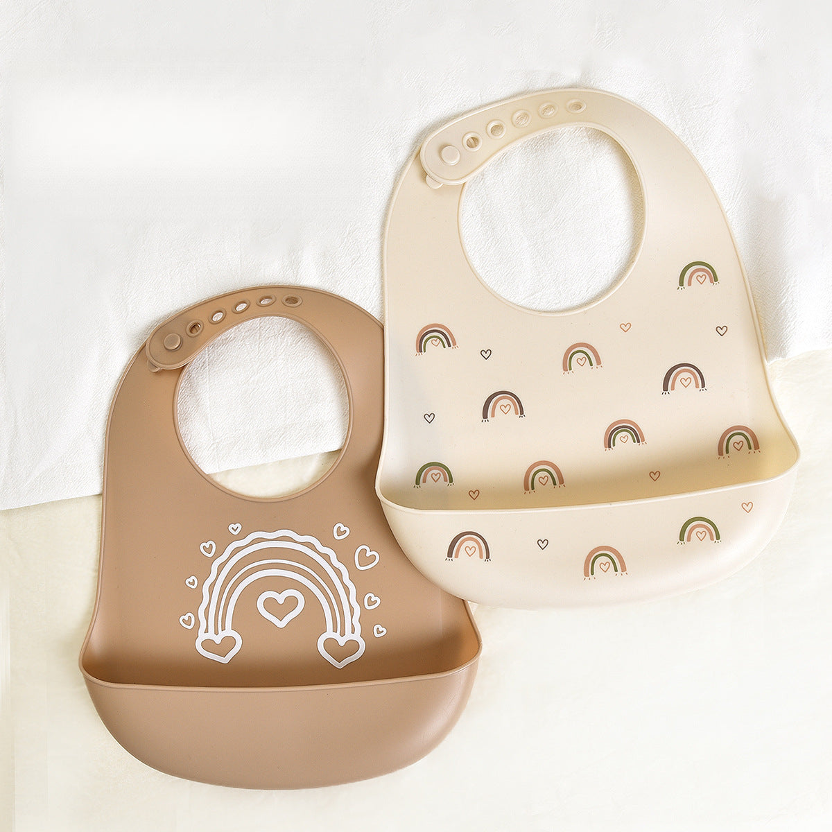 Baby Feeding Bib Waterproof Silicone Baby Food Bib Ultra Soft Portable Infant Children's Bib Anti-dirty Magic Tool