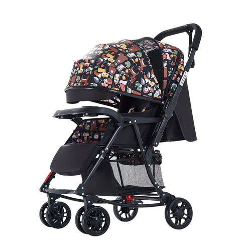 Baby Stroller Can Sit and Lie Multi-Functional One-Button Folding Two-Way Lightweight Baby Stroller Can Become A Rocking Chair