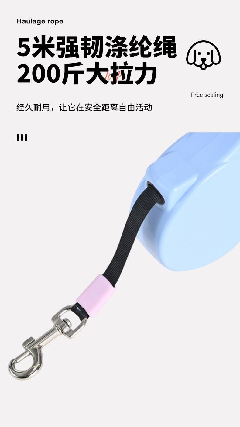 Cross-Border Hot-Selling Dog Leash Harness Outdoor Dog Walking Automatic Retractable Leash Corgi Shiba Inu Wholesale