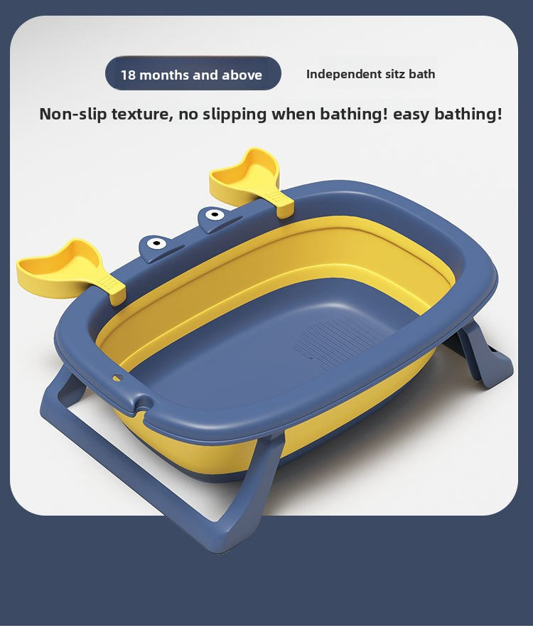 Baby Bath Tub Foldable Bathtub for Infants, Small Bath Bucket for Children to Sit and Lie, Home Use Newborn Baby Supplies