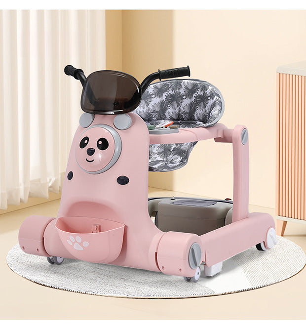 Baby Walker for Boys and Girls, Multifunctional Anti-Tip 7-18 Months, Boys and Girls Can Sit and Push, Children's Stroller