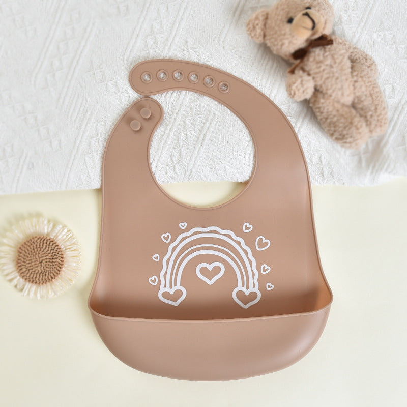 Baby Feeding Bib Waterproof Silicone Baby Food Bib Ultra Soft Portable Infant Children's Bib Anti-dirty Magic Tool