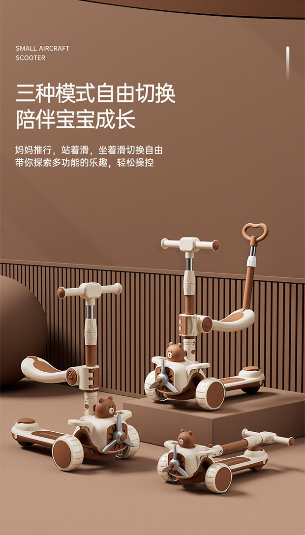 New Scooter Children1-3-6-12Foldable 3-in-1 Scooter for Boys and Girls