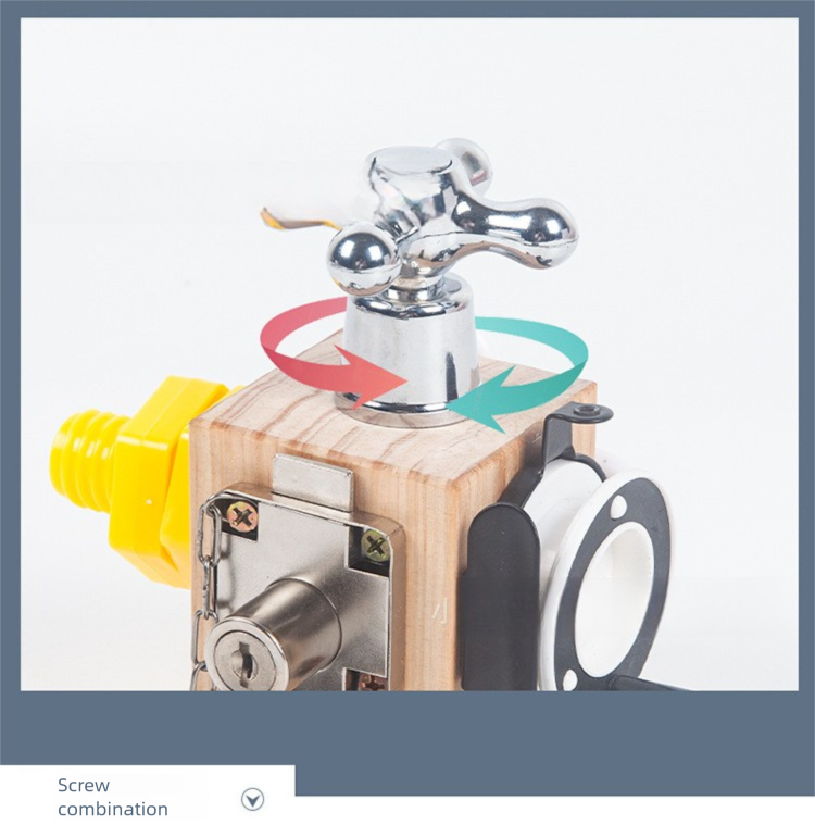 Cross-Border New Product Children 2-6 Years Old Early Education Wooden Toys Montessori Teaching Aids Busy Blocks Parent-Child Interactive Educational Toys