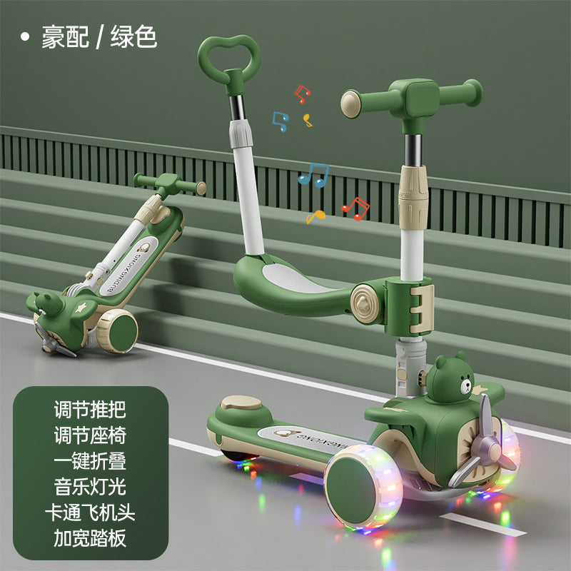 New Scooter Children1-3-6-12Foldable 3-in-1 Scooter for Boys and Girls