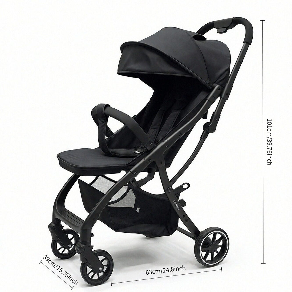 Baby Stroller, Convertible to Sitting and Lying, Lightweight Foldable Portable Baby Umbrella Stroller, Four-Wheel Baby Pushchair