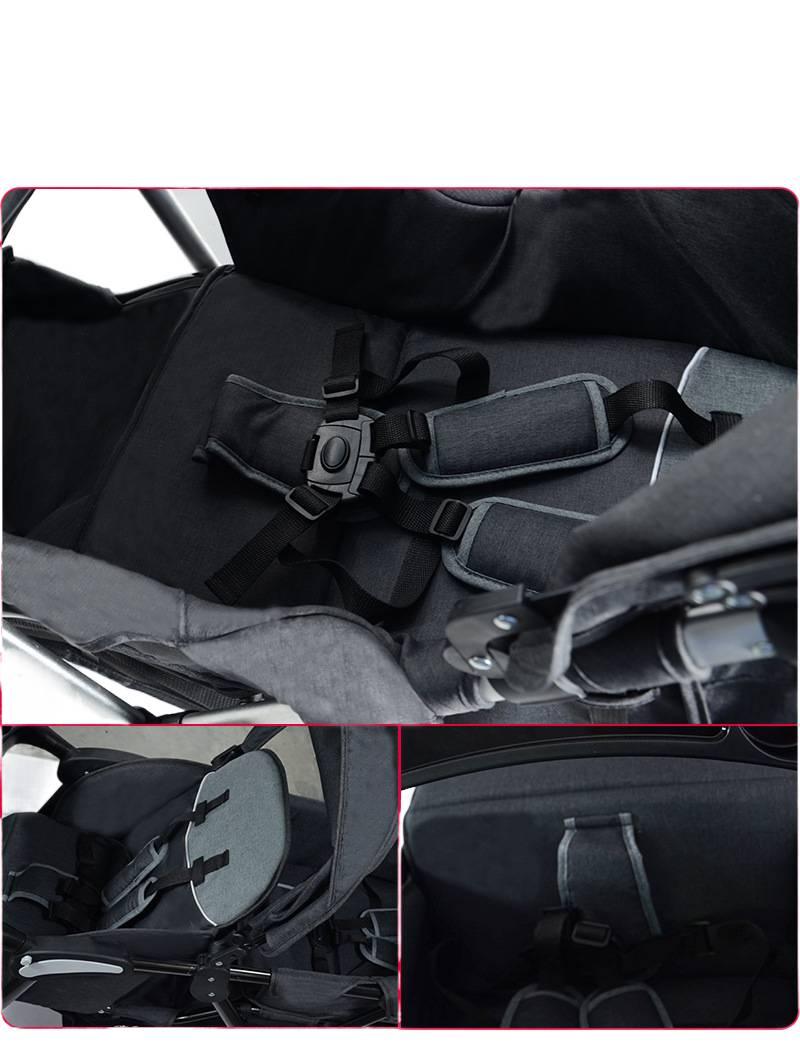 Twin baby stroller can sit and recline, foldable and ultra-lightweight baby strollers Baby Stroller Children's Car