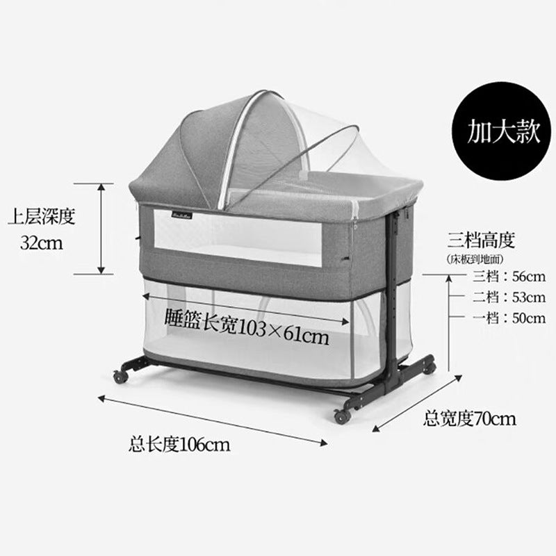 Baby Bed Multifunctional Portable Play Bed Foldable and Movable for Newborns bb Baby Bed Splicing Large Bed