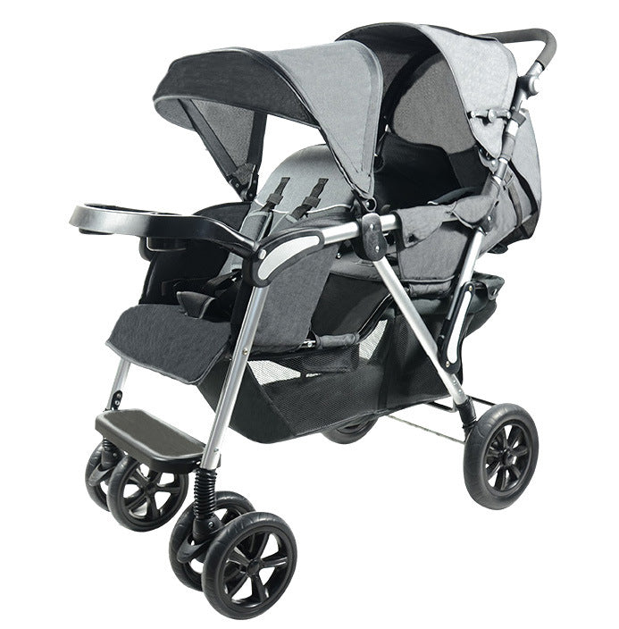 Twin baby stroller can sit and recline, foldable and ultra-lightweight baby strollers Baby Stroller Children's Car