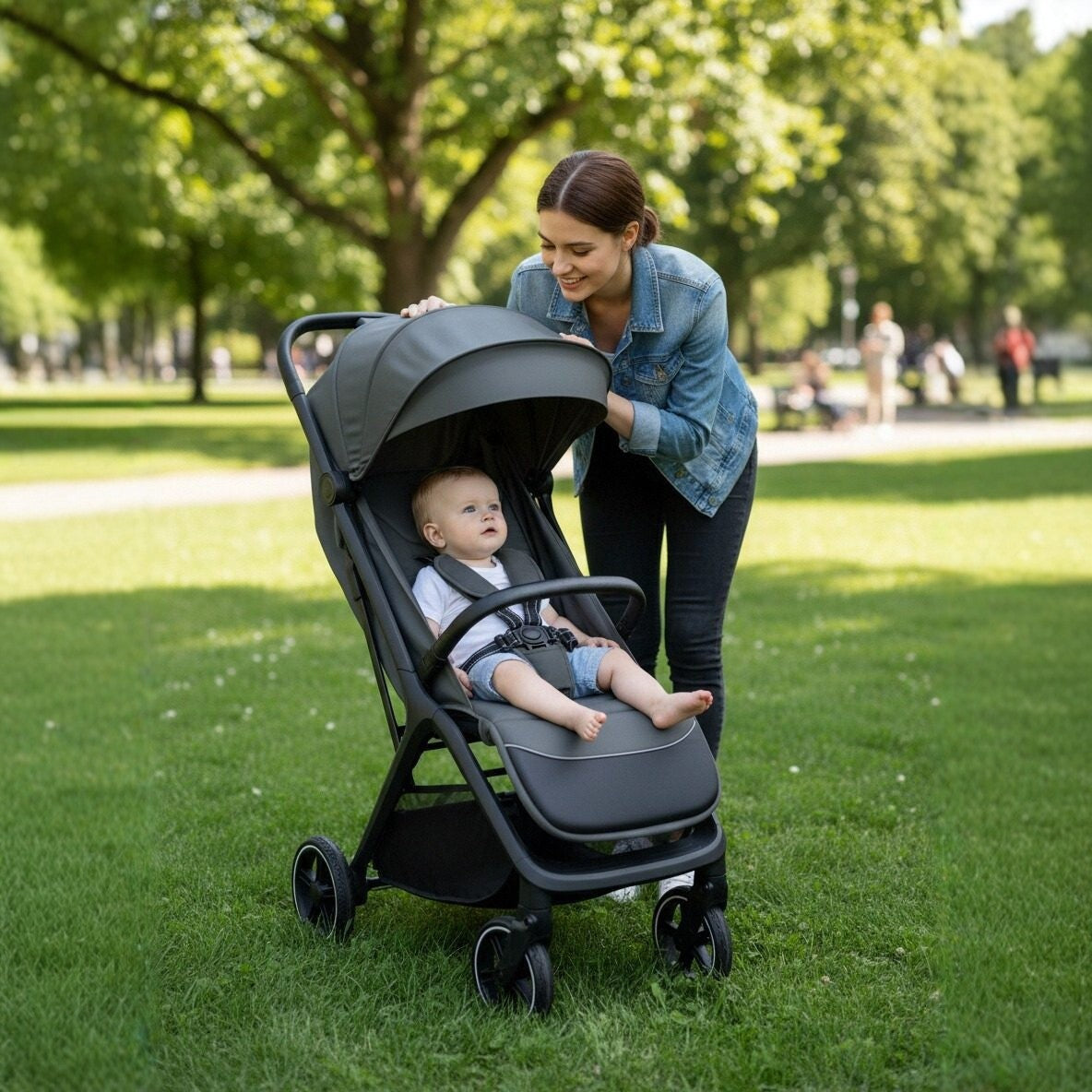 2025New Baby Stroller, Can Sit and Lie, Lightweight, One-Click Folding, Suitable for Air Travel, Baby and Toddler Stroller