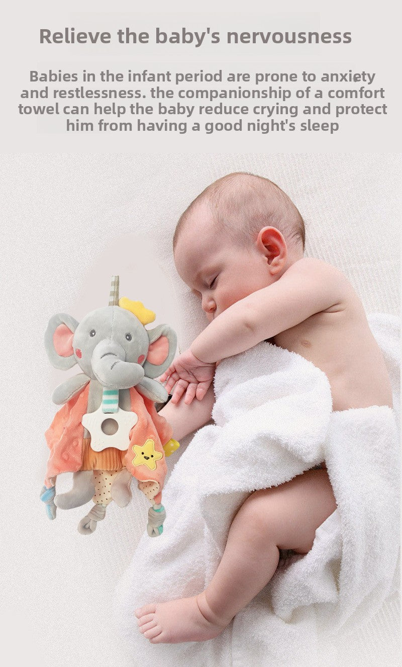 Baby Toys 0-1 Year Old Soothing Towel Baby Sleeping Companion Doll Teething Soothing Doll Infant Toy Rattle