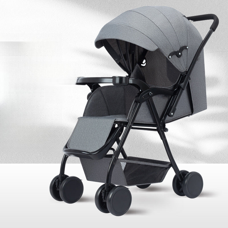 Baby Stroller Can Sit and Lie Multi-Functional One-Button Folding Two-Way Lightweight Baby Stroller Can Become A Rocking Chair