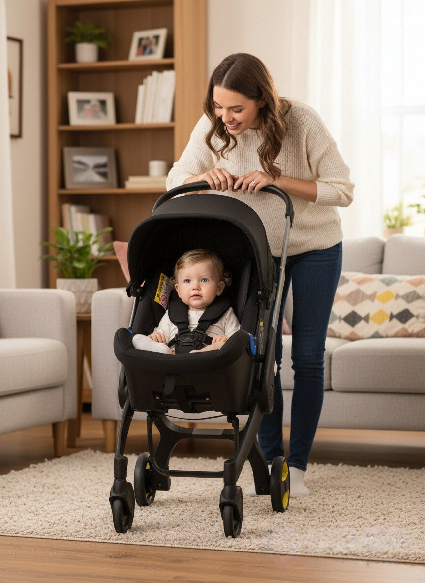 Baby0-12Months Four in One Four Wheels Aluminum Alloy Frame Reversible Baby Stroller