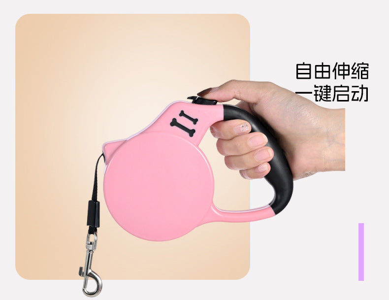 Cross-Border Hot-Selling Dog Leash Harness Outdoor Dog Walking Automatic Retractable Leash Corgi Shiba Inu Wholesale