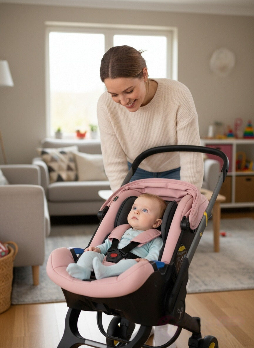 Baby0-12Months Four in One Four Wheels Aluminum Alloy Frame Reversible Baby Stroller