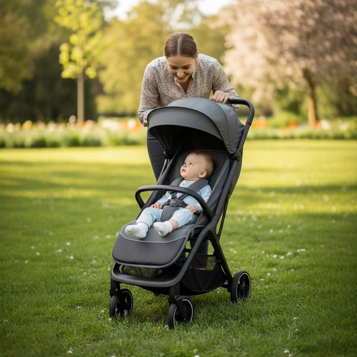 2025New Baby Stroller, Can Sit and Lie, Lightweight, One-Click Folding, Suitable for Air Travel, Baby and Toddler Stroller