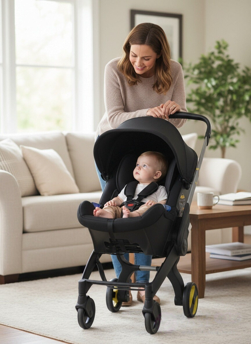 Baby0-12Months Four in One Four Wheels Aluminum Alloy Frame Reversible Baby Stroller