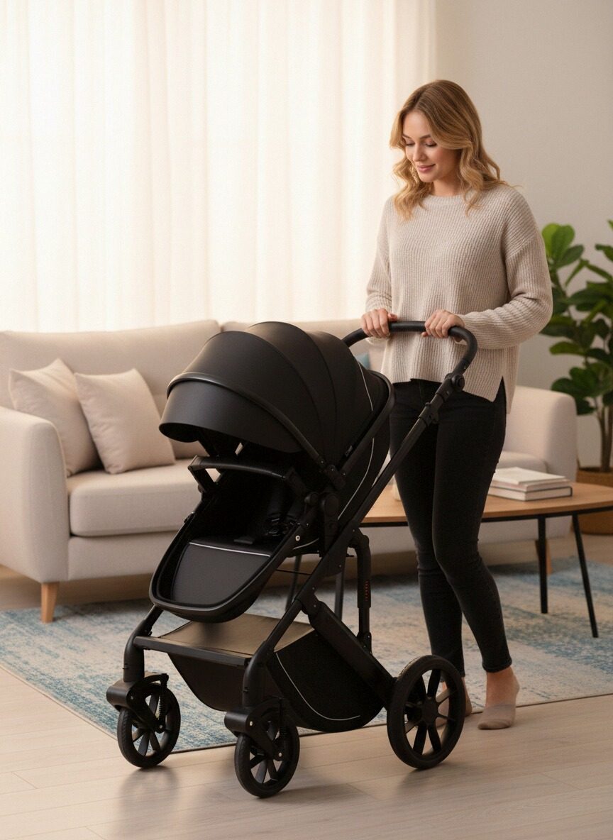 High Landscape Two-Way Convertible Baby Stroller Foldable Baby Stroller