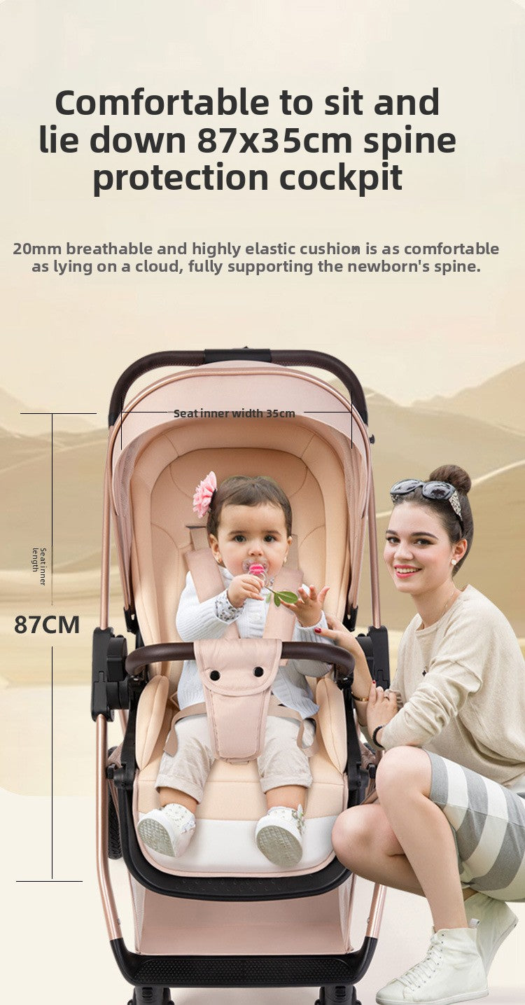 Baby Stroller Comfortable and Safe Infant Stroller Multiple Safety Protections for Babies Protect Every Step