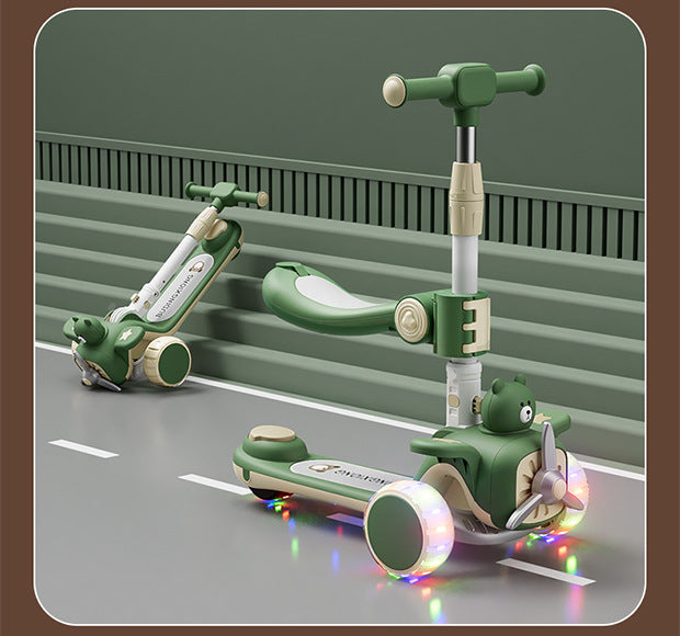 New Scooter Children1-3-6-12Foldable 3-in-1 Scooter for Boys and Girls