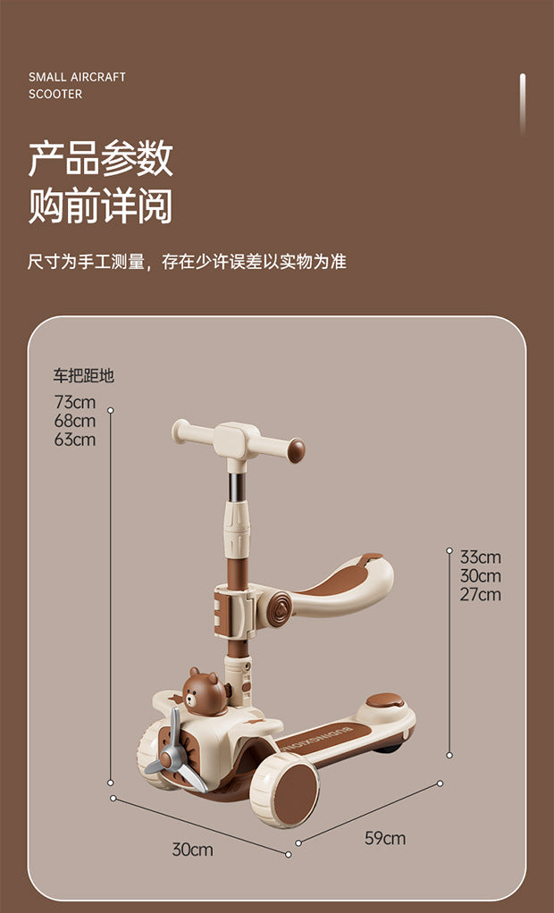 New Scooter Children1-3-6-12Foldable 3-in-1 Scooter for Boys and Girls