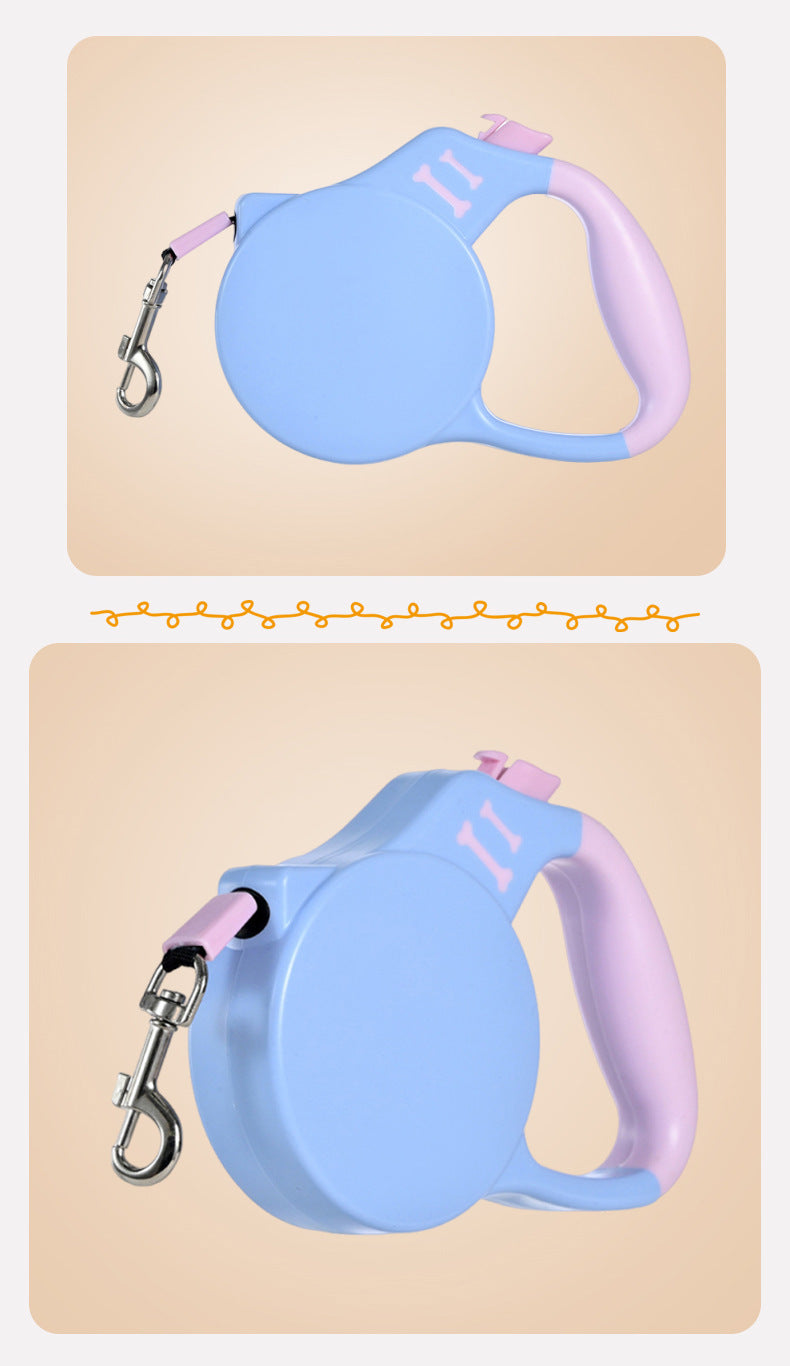 Cross-Border Hot-Selling Dog Leash Harness Outdoor Dog Walking Automatic Retractable Leash Corgi Shiba Inu Wholesale