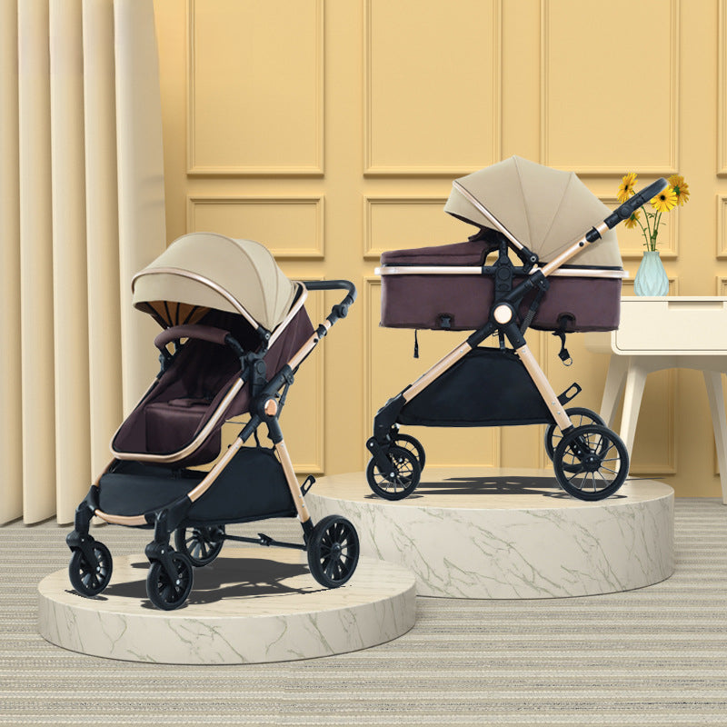 Baby Stroller High Landscape Bidirectional Pushing Baby Carriage Four-Wheel Shock Absorption Baby Stroller