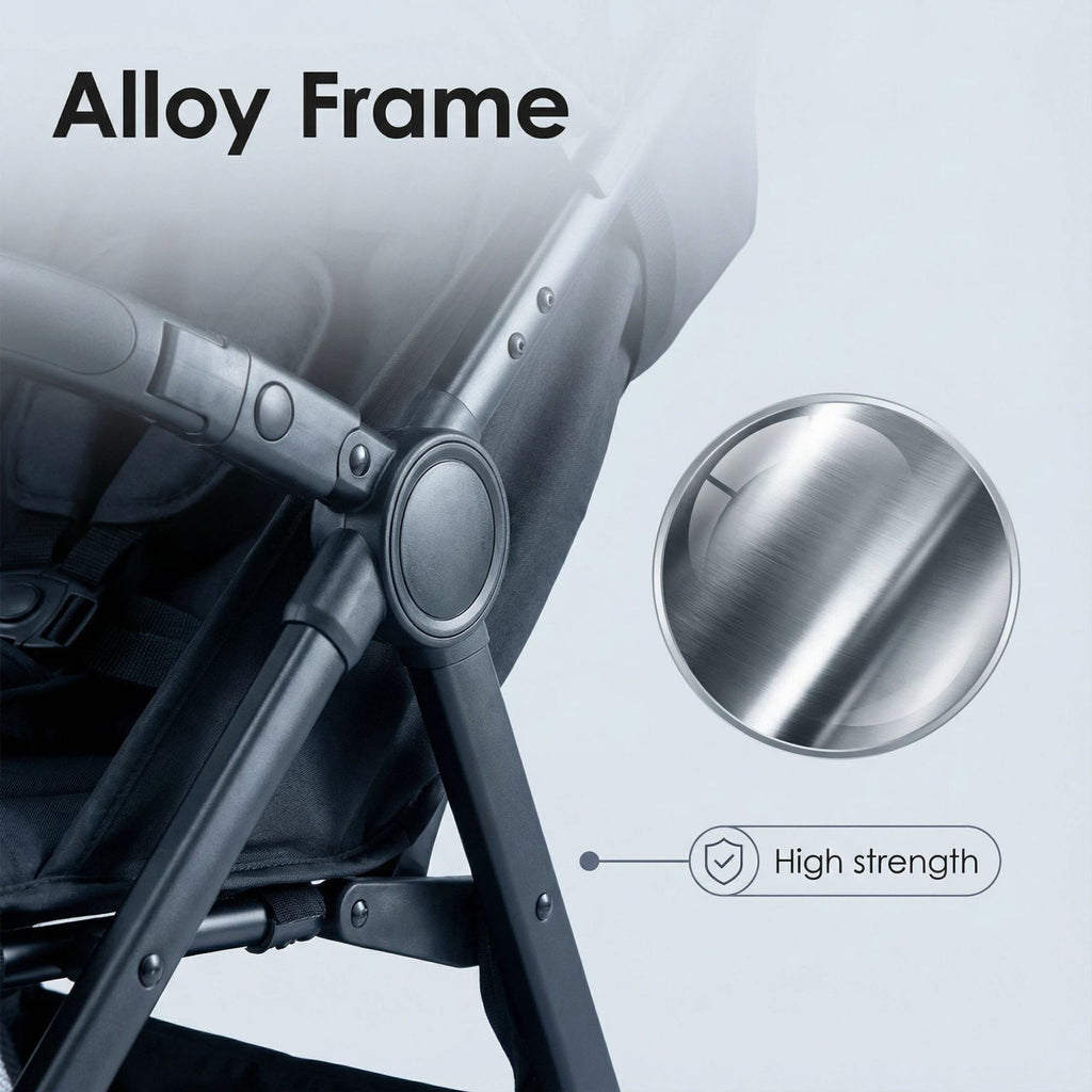 High View Two-Way Convertible Baby Stroller Foldable Lightweight Newborn0-4Baby Stroller for 1-Year-Olds