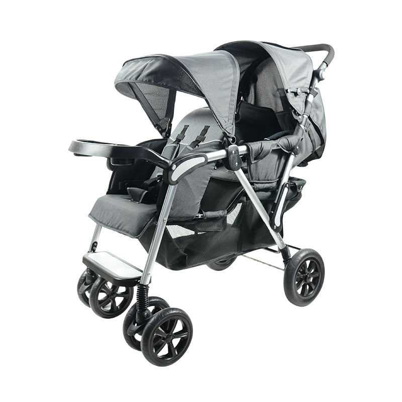 Twin baby stroller can sit and recline, foldable and ultra-lightweight baby strollers Baby Stroller Children's Car