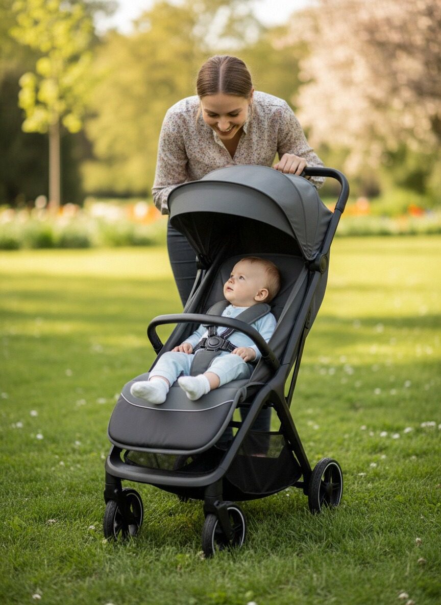 2025New Baby Stroller, Can Sit and Lie, Lightweight, One-Click Folding, Suitable for Air Travel, Baby and Toddler Stroller